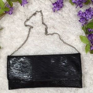 Carlos Falchi black clutch or shoulder bag